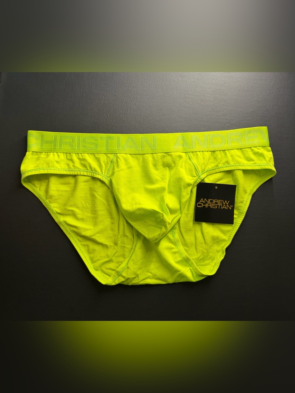 Andrew Christian Neon Green Briefs with Almost Naked Large